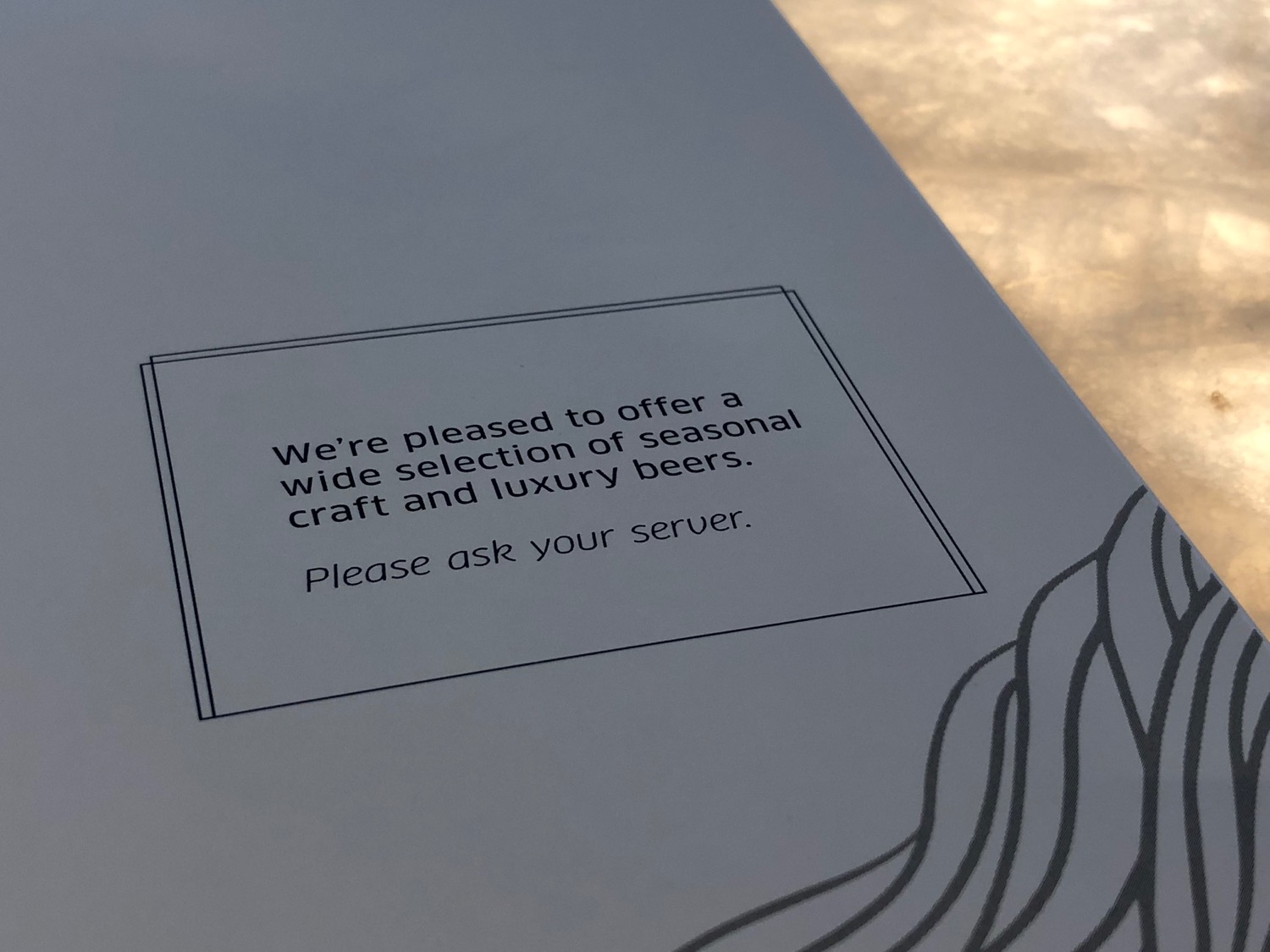 a close up of a menu