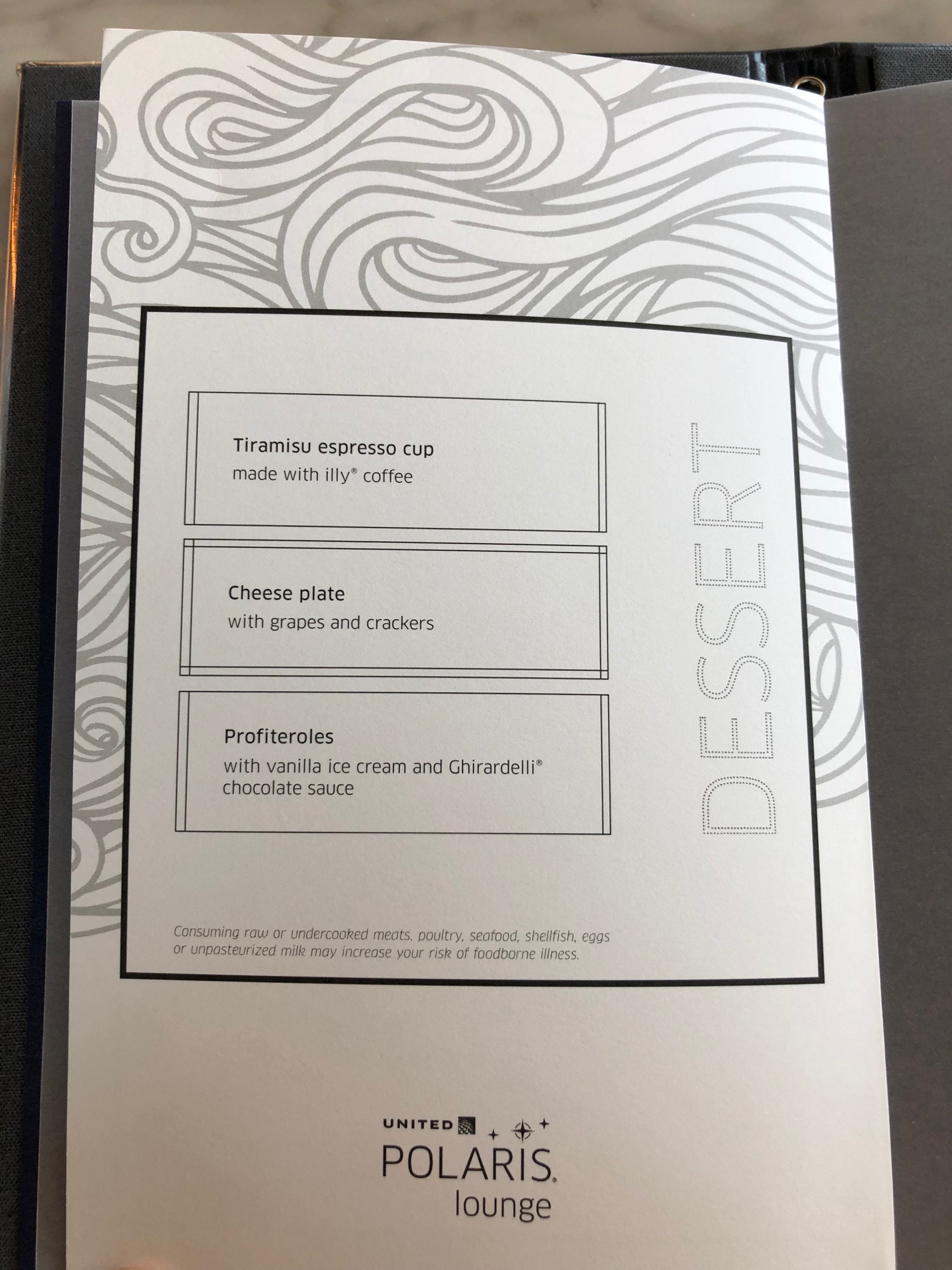 a menu of a restaurant