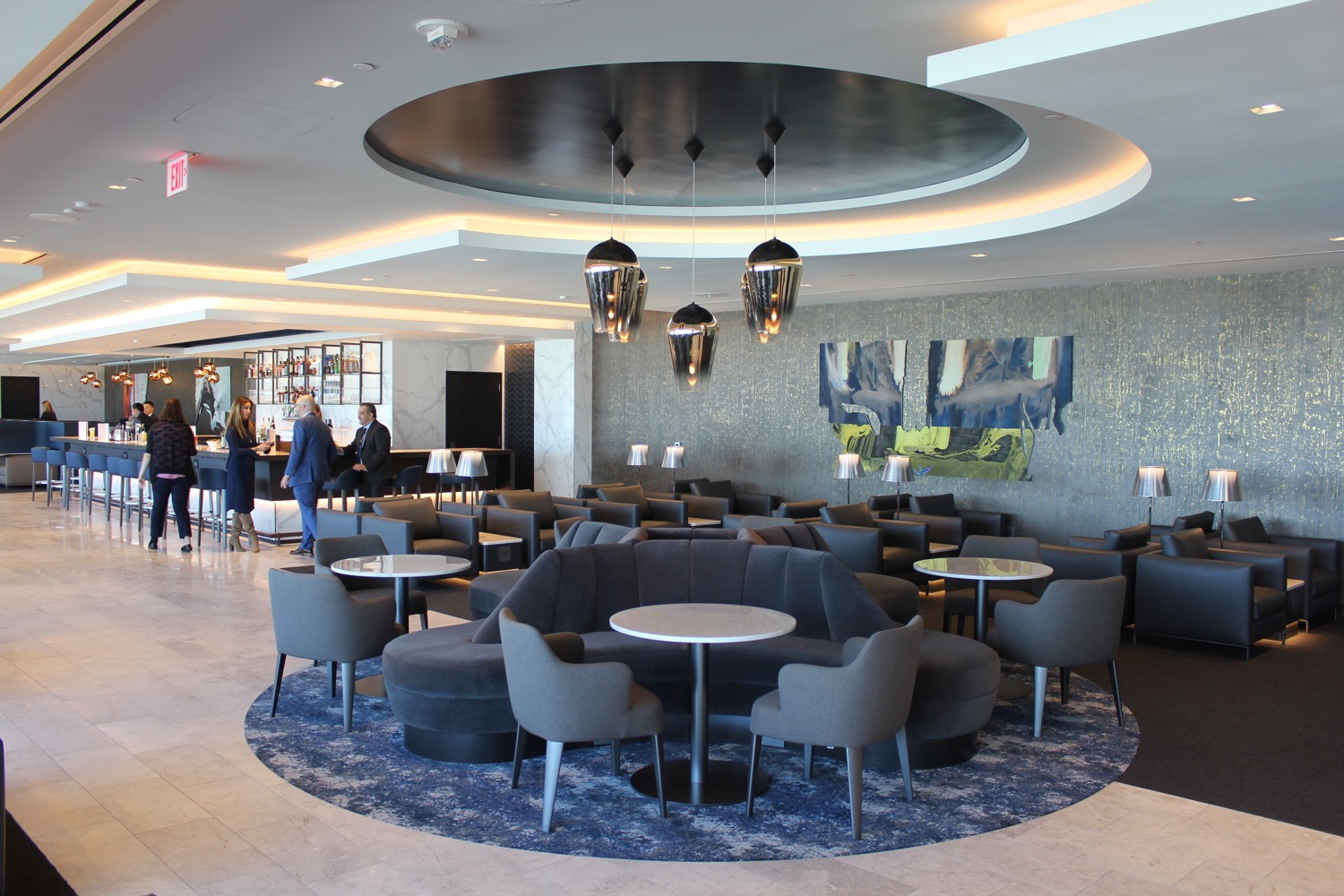 a room with tables and chairs