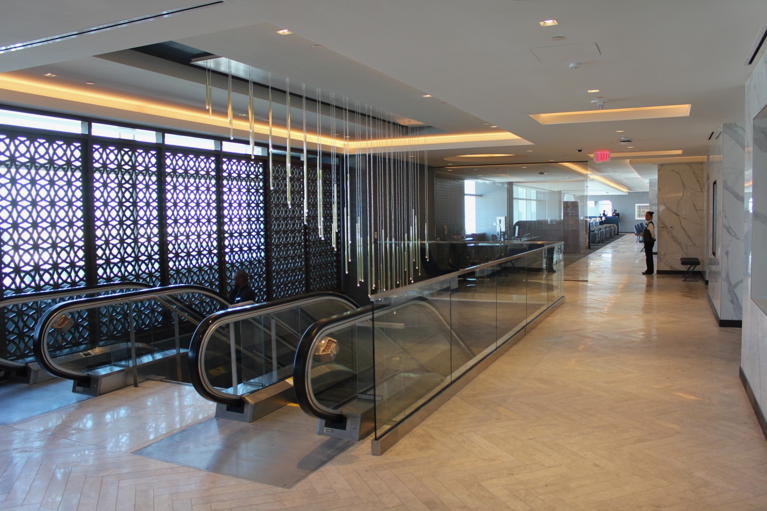 a escalator in a building