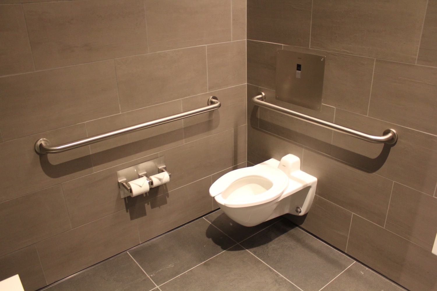 a toilet in a bathroom