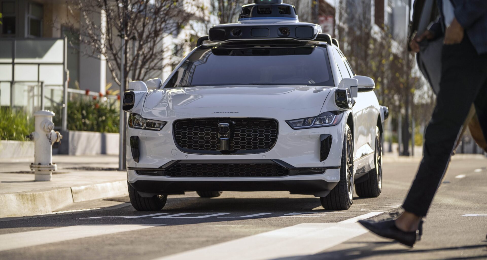 Driverless taxi on city streets
