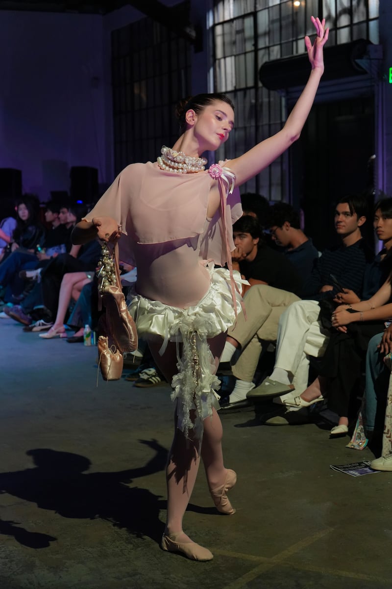 A ballerina in pink.