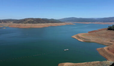California's giant Lake Oroville nears the brim in dramatic drought turnaround