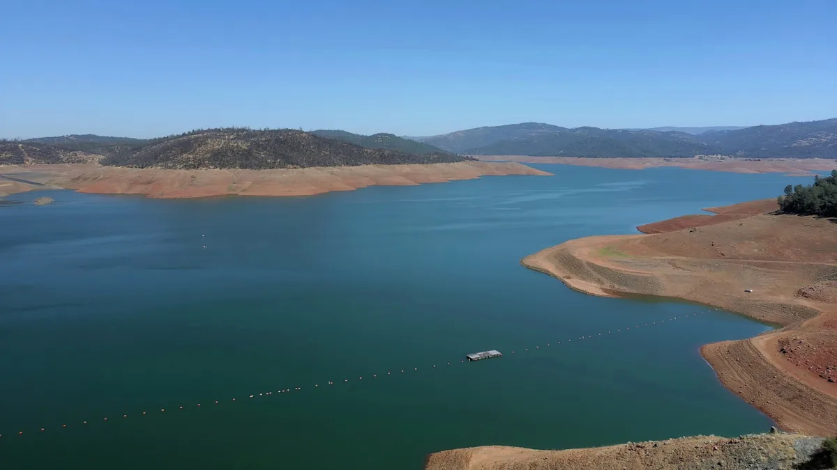 California's giant Lake Oroville nears the brim in dramatic drought turnaround