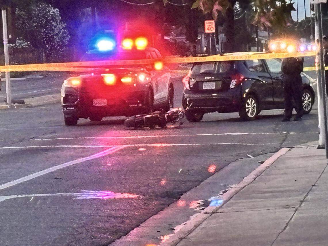 A teen was injured in a crash with a vehicle at Shields and West avenues in Fresno, California on Sunday, May 3, 2026.