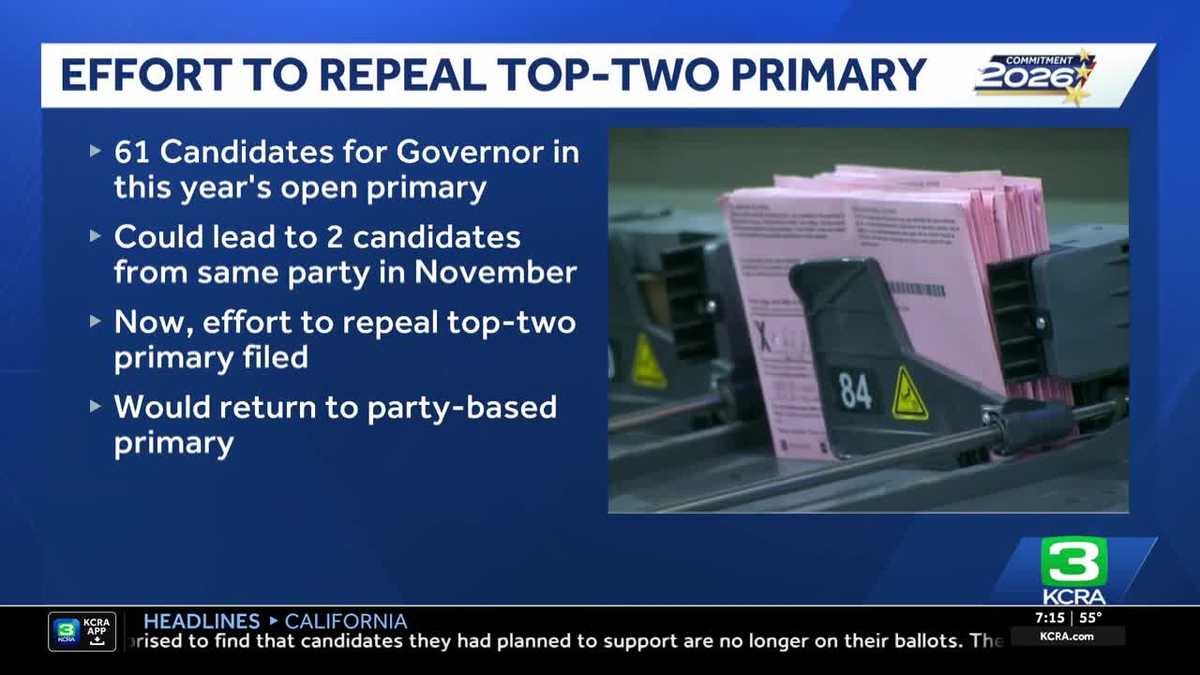 Effort seeks to repeal "top two" primary system in California