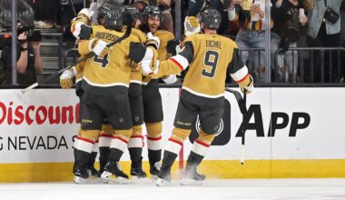Barbashev scores late on disputed goal as the Golden Knights beat the Ducks 3-1 in Game 1
