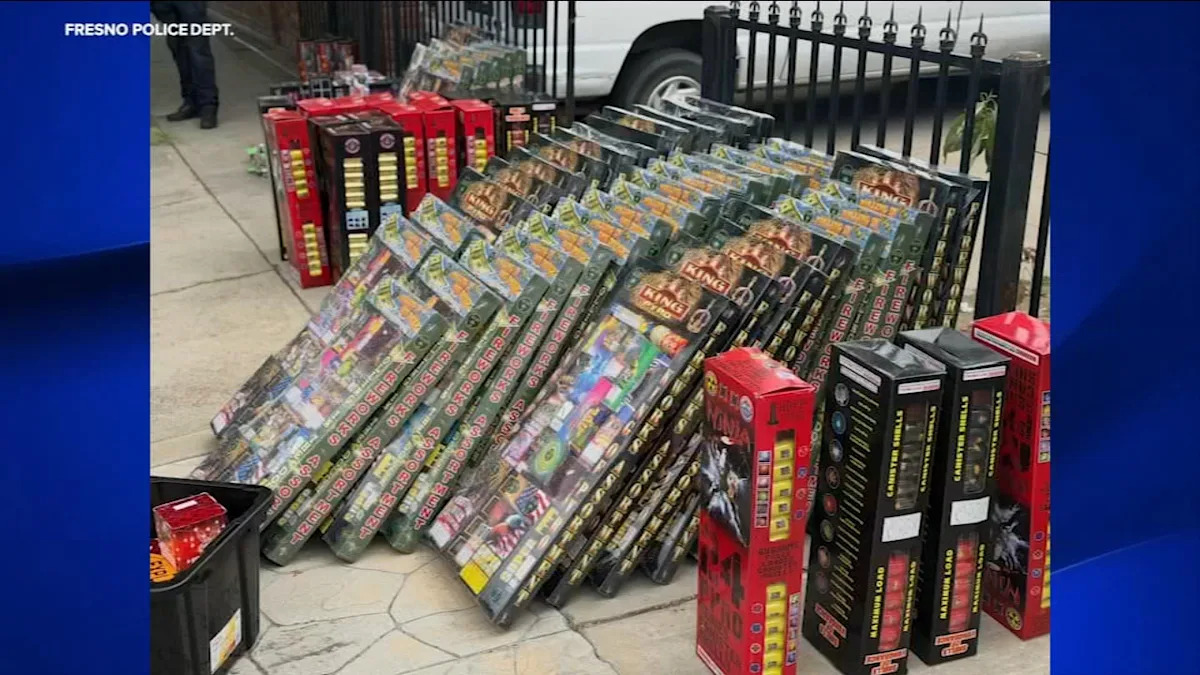Man found with over $10,000 worth of illegal fireworks, Fresno police say