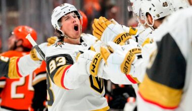 Marner, Dorofeyev propel Golden Knights past Ducks 5-1 in Game 6 clincher, into conference finals :: WRAL.com