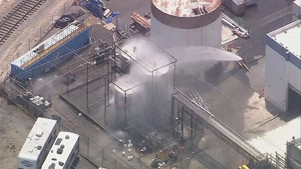 KABC - PHOTO: An emergency hazmat incident at an aerospace facility in Garden Grove, California, has prompted evacuations in the area, May 22, 2026.