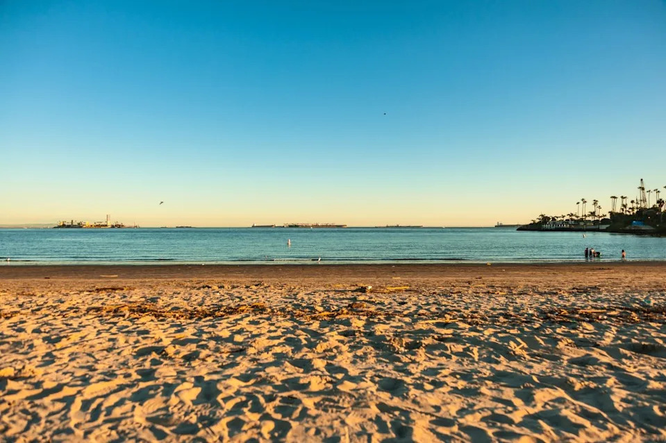 Some beachgoers speculated offshore oil operations near Long Beach may be involved Getty Images