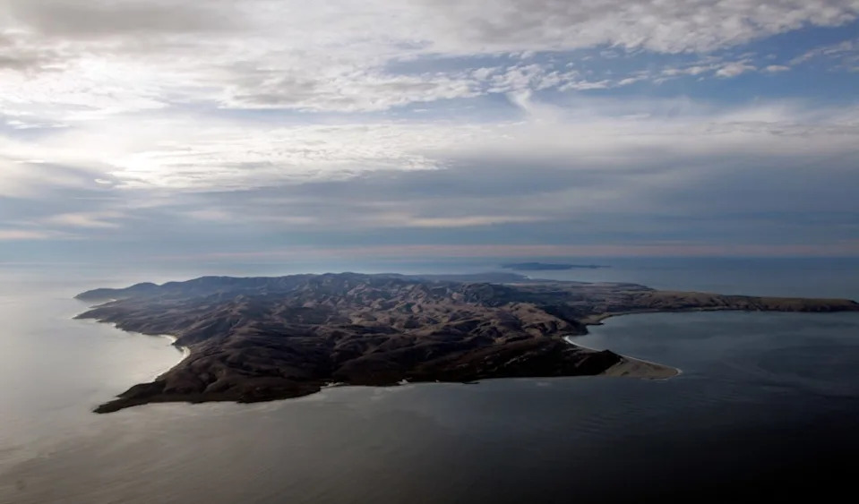 Aerial photo of Santa Rosa Island looking northwest. Los Angeles Times via Getty Images