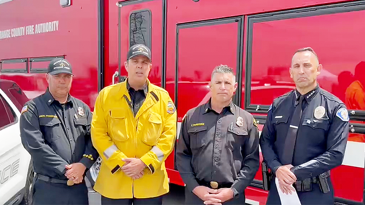 Fire officials at news conference