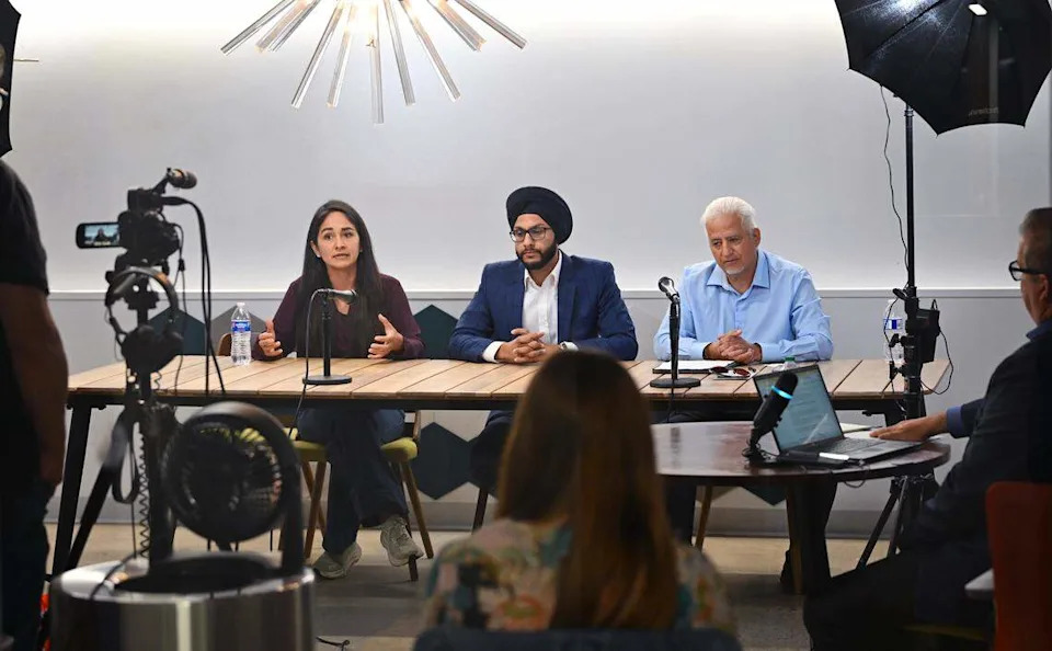 Fresno City Council District 7 candidates answer questions during a forum held by The Fresno Bee Friday, April 17, 2026 in downtown Fresno