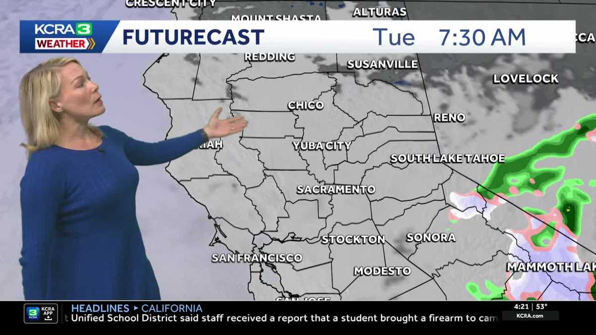 Northern California forecast | Scattered showers Monday