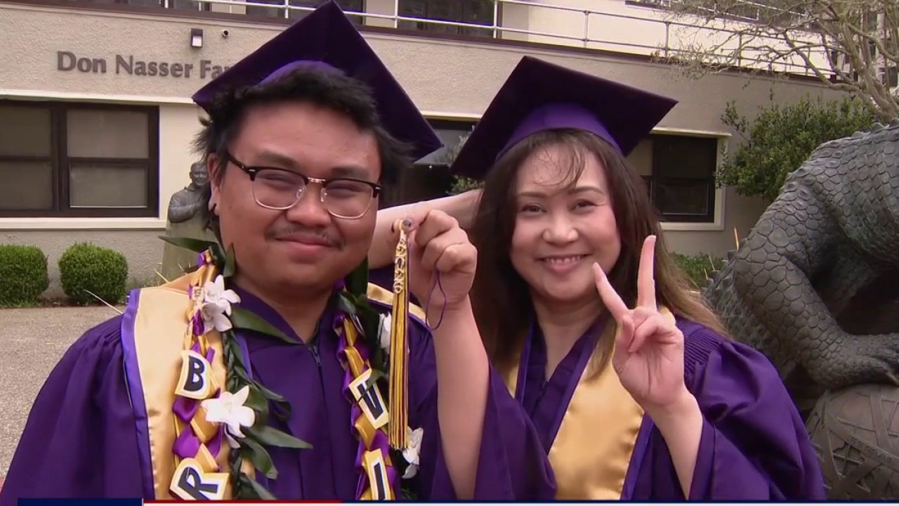Mother and son graduate SFSU together