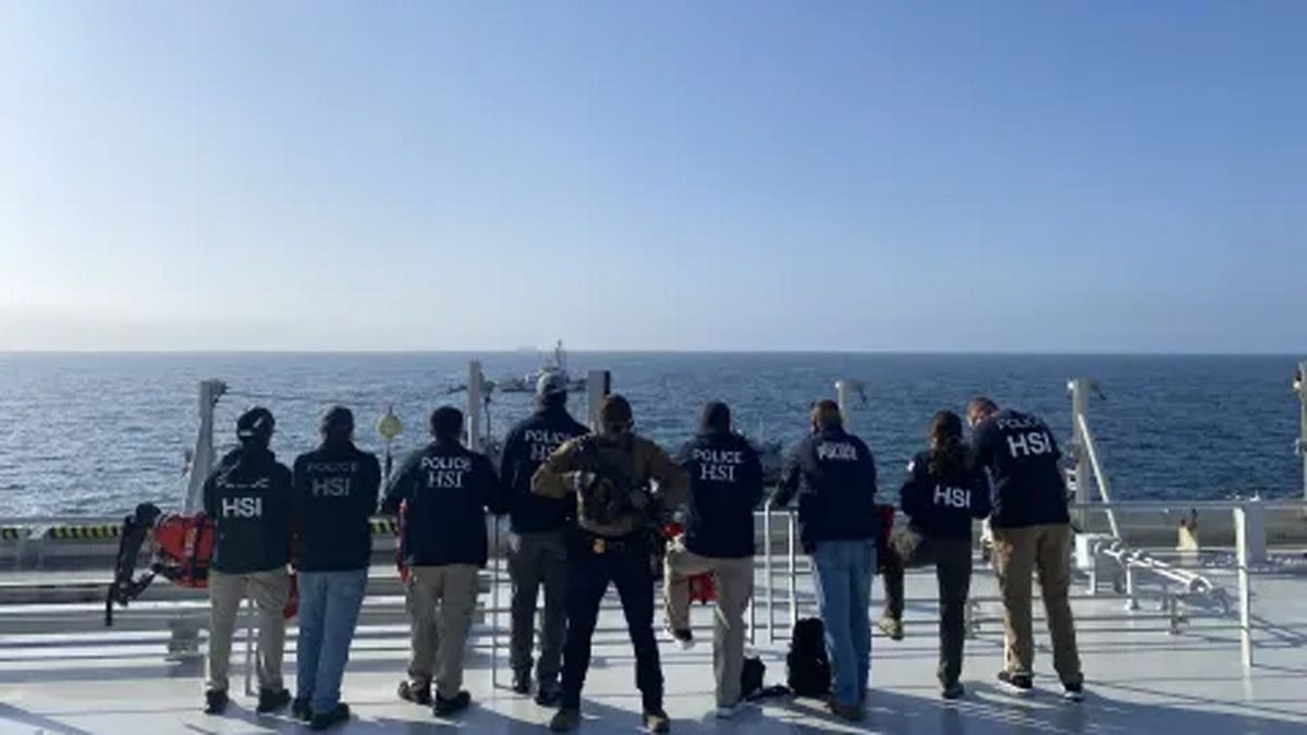 The U.S. Coast Guard and Homeland Security Investigations conducted a joint boarding operation aboard the tanker in the Port of Los Angeles.