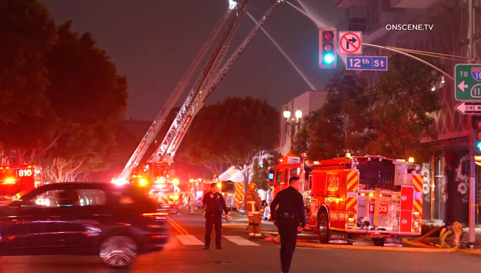 The Los Angeles Police Department helped with traffic control in the area.