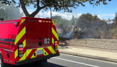 San Jose fire crews battle vegetation fire Wednesday afternoon