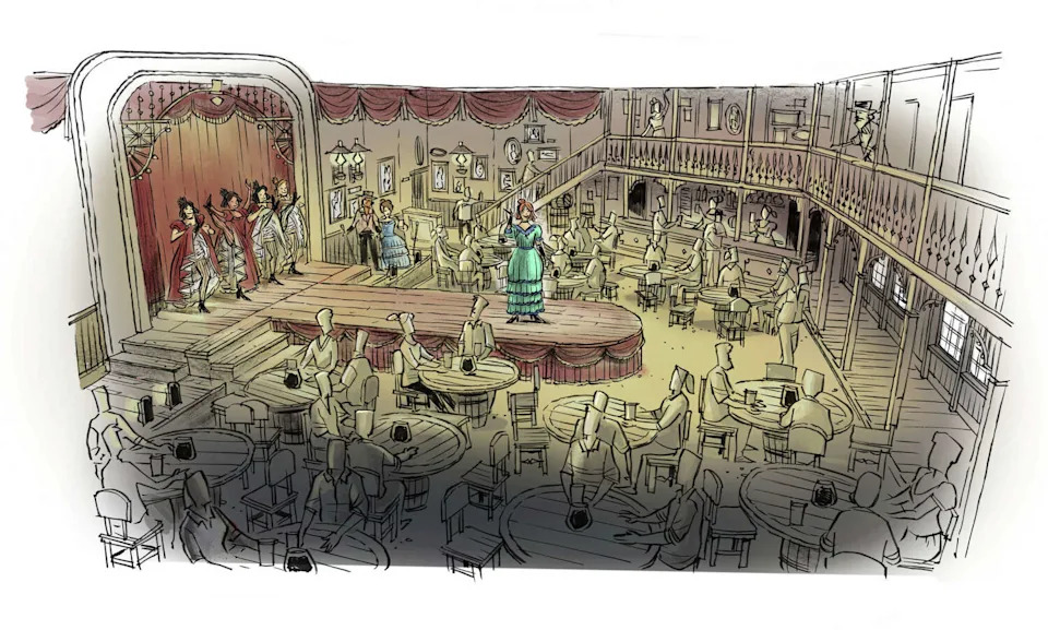 Visitors will be able to grad a drink at a saloon during the interactive experience. (Courtesy of Don Carson)