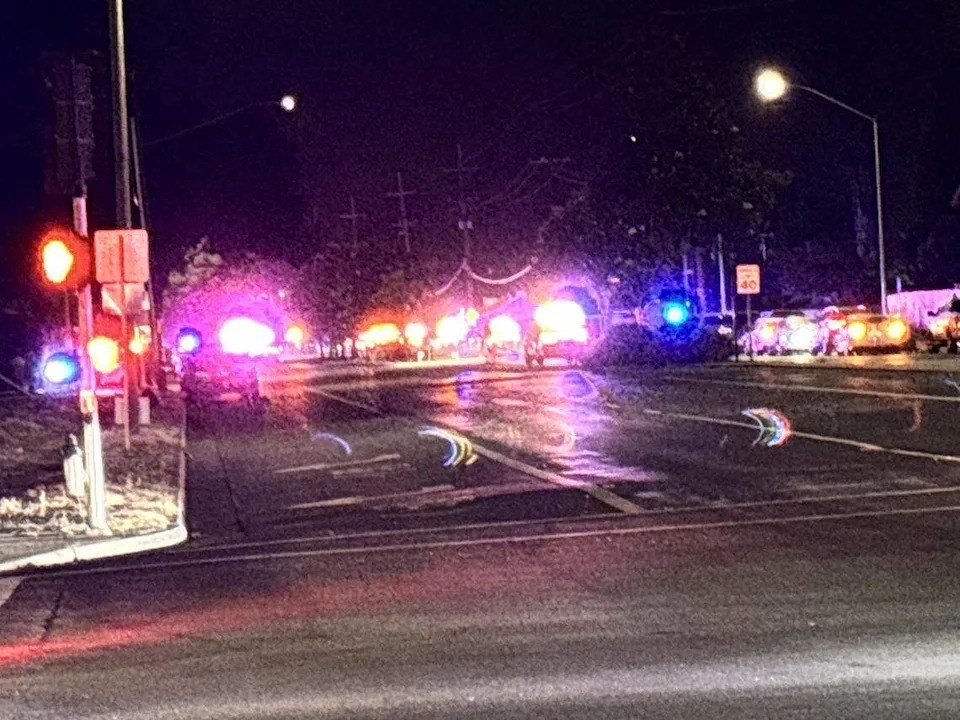 Elm Avenue to Martin Luther King Jr. Boulevard is closed off due to heavy police presence.