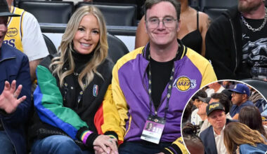 Los Angeles mayoral candidate Spencer Pratt seen sitting in Jeanie Buss’ seats at Lakers playoff game