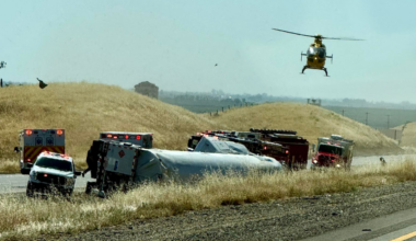 Interstate 5 partially reopens near Patterson after semi-truck overturns