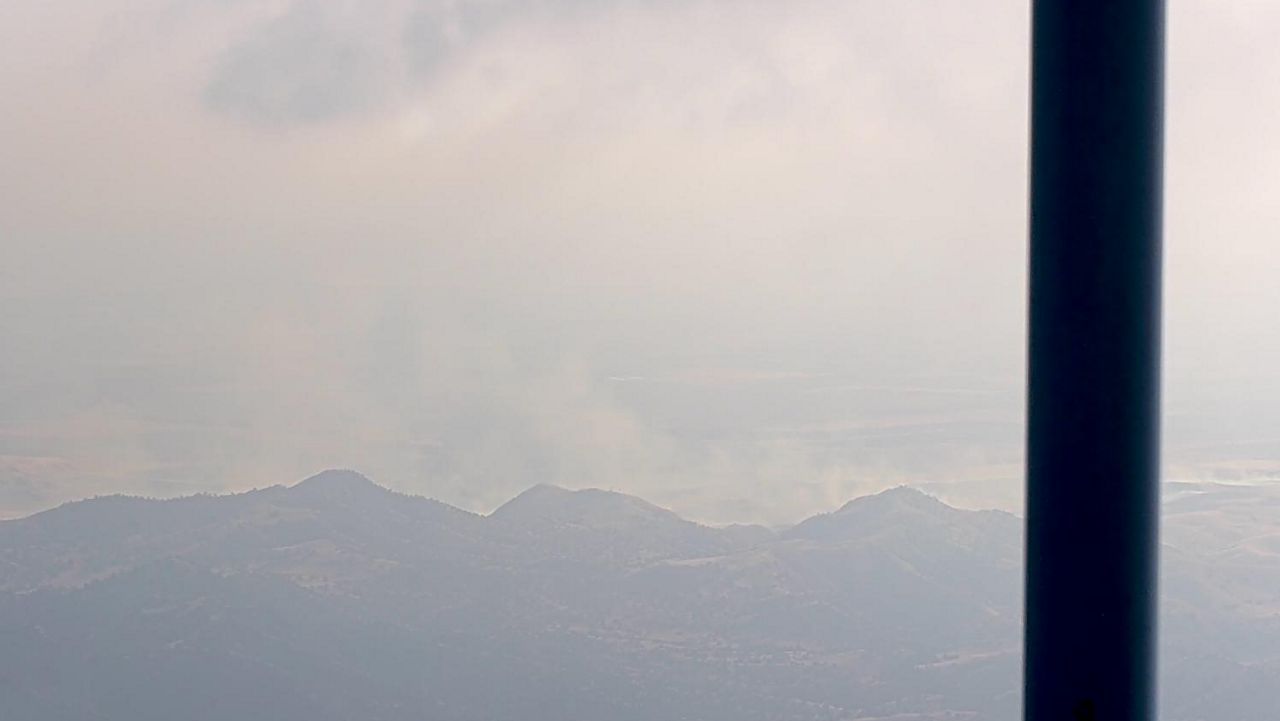 View of the Tower Fire near Bakersfield on Sunday. (Photo courtesy of Alert California cameras)