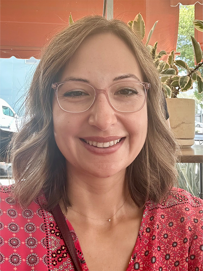 adult female wearing glasses