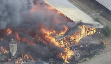 Fire burns structures in Livermore Wine Country
