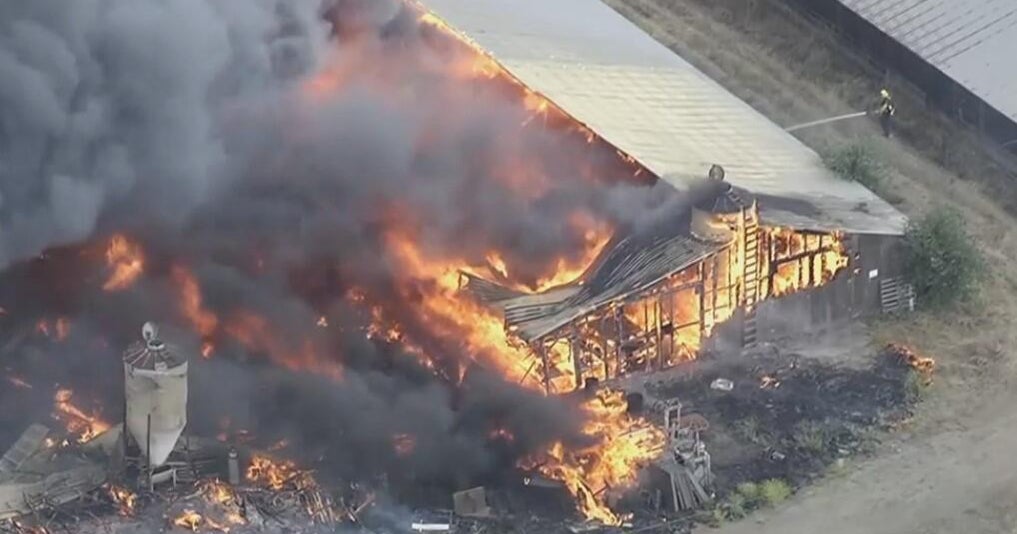 Fire burns structures in Livermore Wine Country