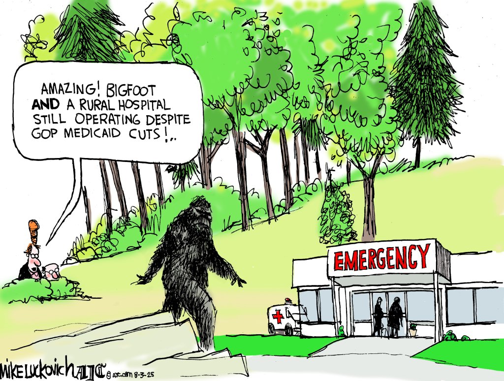 A cartoon by Mike Luckovich.