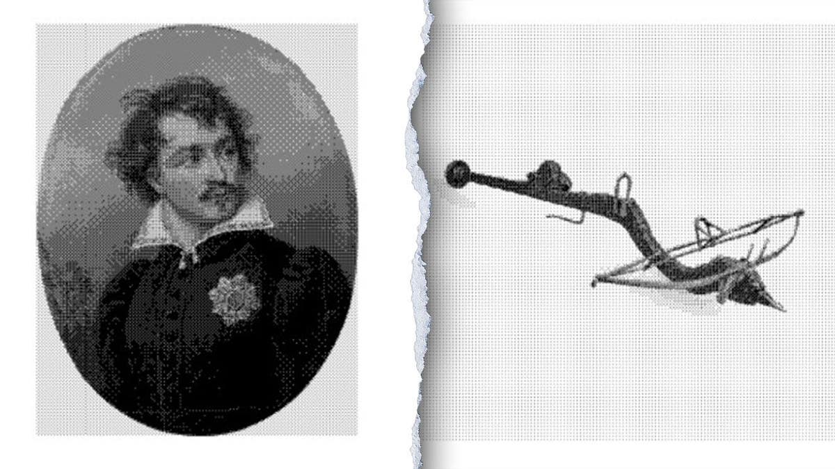 A painting and a crossbow