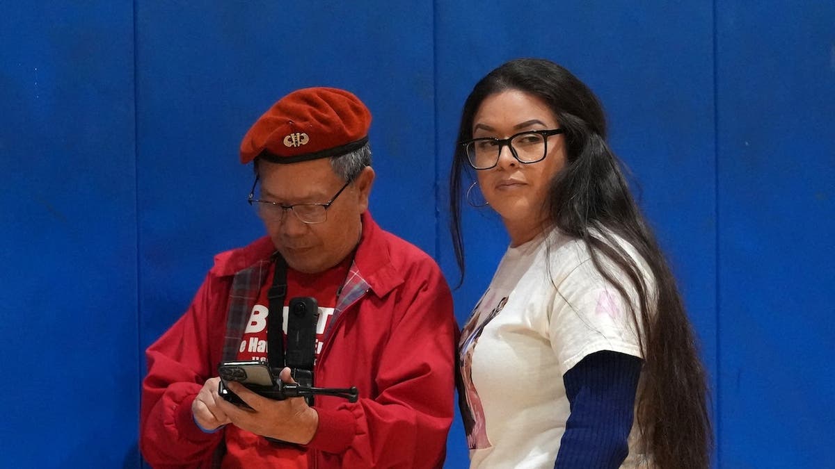 Nereyda Hernandez confronting a spectator at a volleyball playoff match in Placentia, California