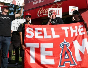 Angels fans protest against management, demand 'Sell the team'