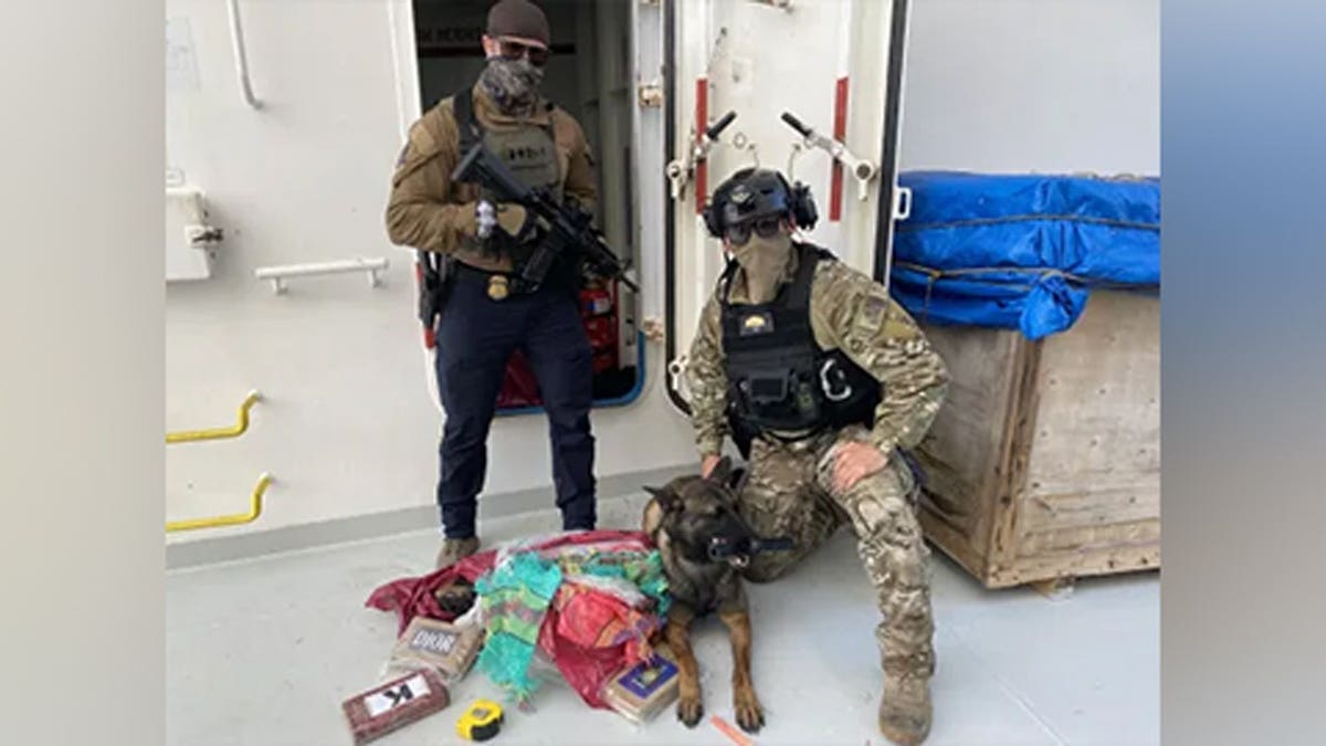 Federal agents seized roughly 500 pounds of cocaine aboard an oil tanker off the California coast, authorities said