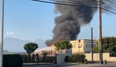 Crews battle fire at pallet yard in Pomona – NBC Los Angeles