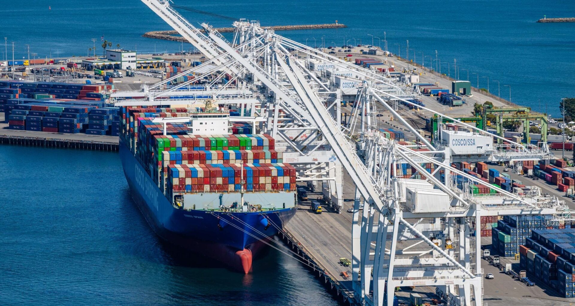 Containership at the Port of Long Beach