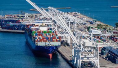 Containership at the Port of Long Beach