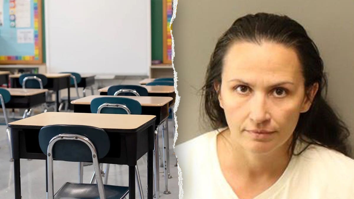 Samantha J. Watson booking photo and classroom