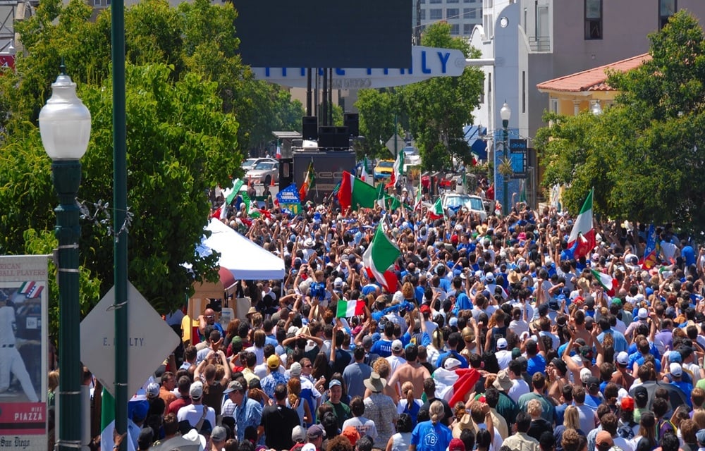 little italy crowd