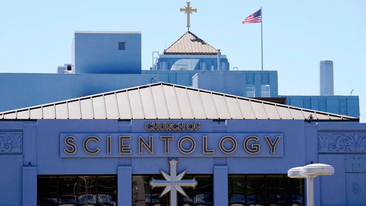 The Church of Scientology of Los Angeles is pictured on April 21, 2023, on Sunset Blvd. in Los Angeles. (AP Photo/Chris Pizzello)