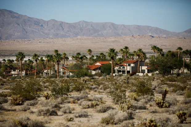 A portion of Rams Hill, a community with a golf course, in Borrego Springs on Thursday, April 23, 2026. (Kristian Carreon / The San Diego Union-Tribune)