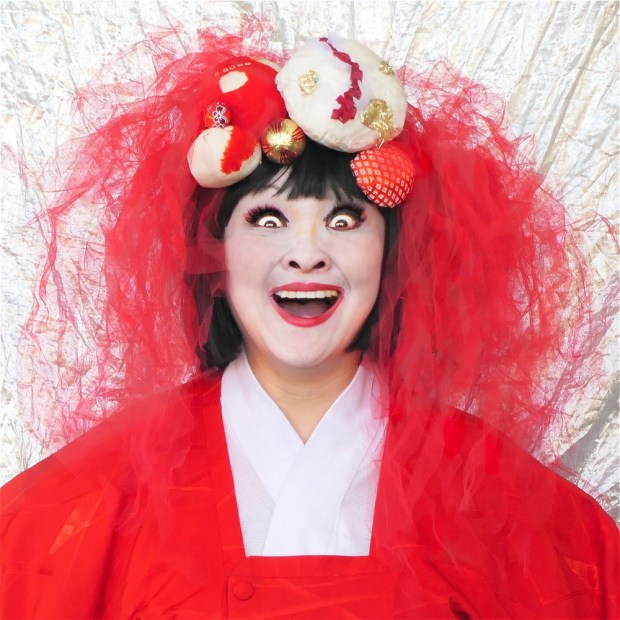 Japanese actor-comedian Gumbo will perform her solo show "Re:Re:Reincarnation," about a woman reincarnated across three lives, at the 2026 San Diego International Fringe Festival." (Gumbo)