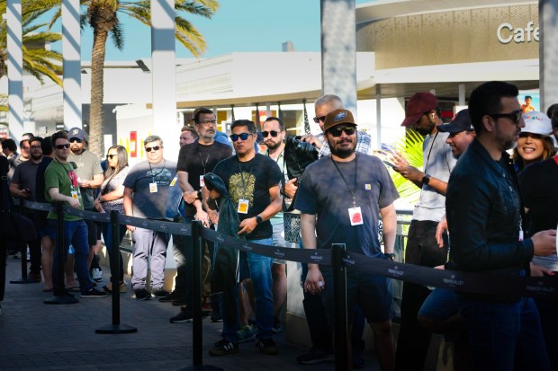 San Diego's first Google Store opened on Thursday, May 7, 2026, at Fashion Valley Mall in San Diego, CA. A line of customers waited for the doors to officially open at 5:30pm. (Nelvin C. Cepeda / The San Diego Union-Tribune)