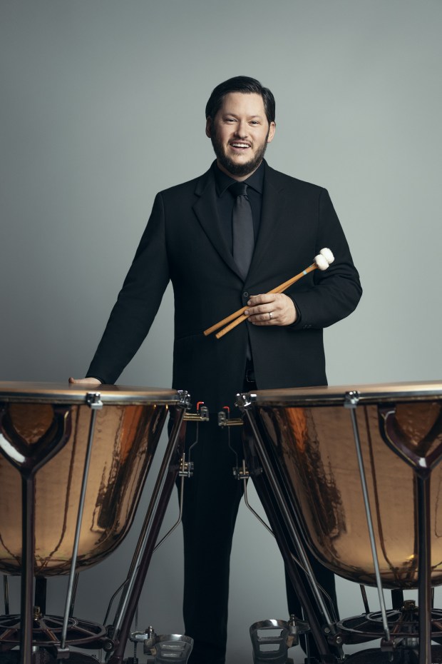 San Diego Symphony principal timpani player Ryan J. DeLisi will perform in the orchestra's Also sprach Zarathustra and Bluebeard's Castle concerts May 22 and 24.(Todd Rosenberg)