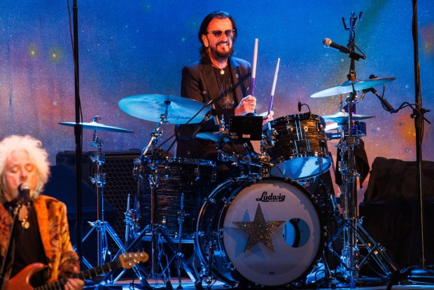 Ringo Starr performs with his band Ringo Starr & his All-Starr Band at Humphreys Concerts by the Bay on Friday, May 29, 2026. (Kristian Carreon / The San Diego Union-Tribune)