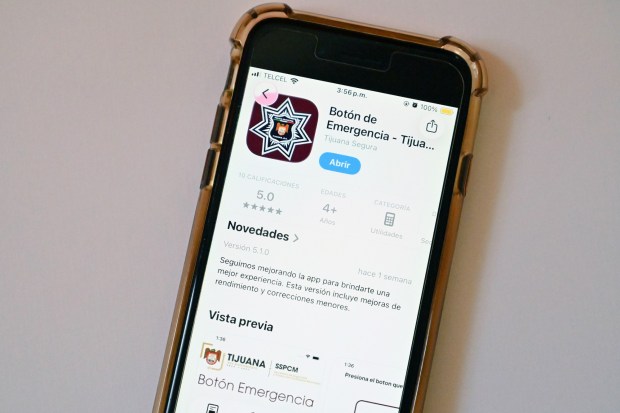 The Emergency Button app launched in Tijuana for visitors and U.S. citizens living there. (Carlos Moreno / The San Diego Union-Tribune)