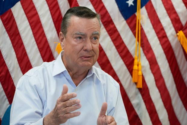 San Diego County Supervisor Joel Anderson during a recent interview with the San Diego Union-Tribune about his candidacy for San Diego County Treasurer-Tax Collector on Wednesday, April 29, 2026, in El Cajon, CA. (Nelvin C. Cepeda / The San Diego Union-Tribune)